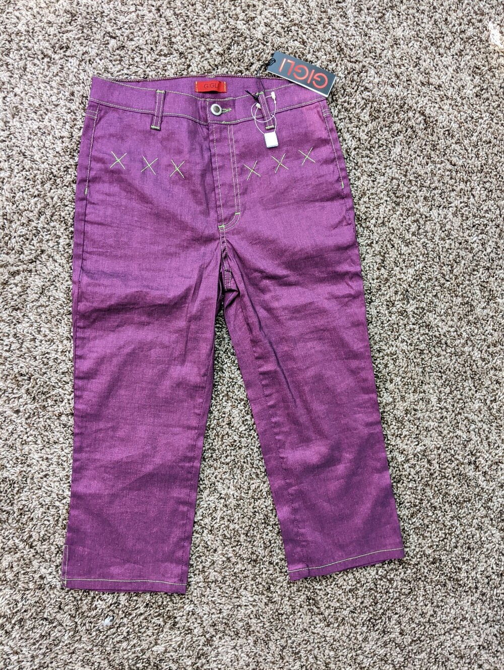 Gigli By Romeo Gigli Purple Capris Y2K S